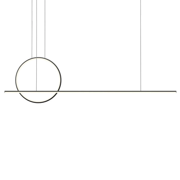 Lampa wisząca nad stół Halo MOD247PL-L49BK LED 40W 4000K ring belka czarna