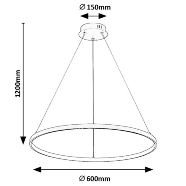 Wiszący żyrandol ledowy Beliza 72347 LED 55W 3000K pierścień złoty
