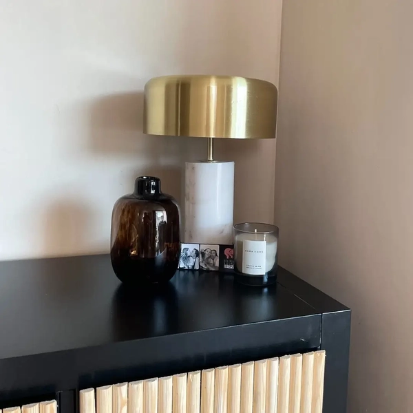 Stołowa lampka MIRASOL 34540/03/31 Lucide marmurowa biały złoty