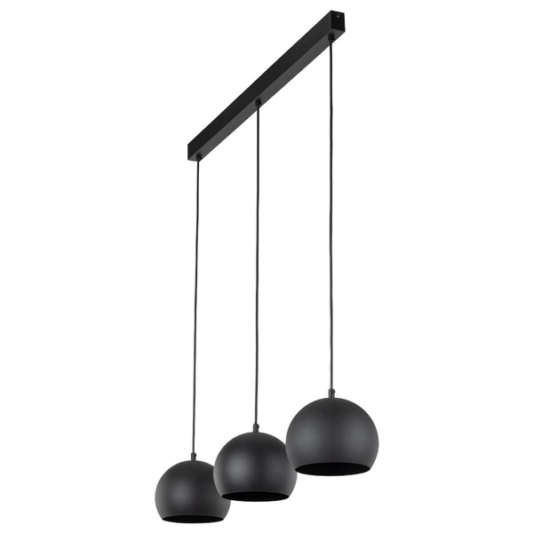 Lampa zwisowa na listwie Zoe 10169 nad stół round kule czarna