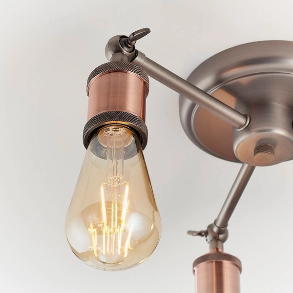 Lampa sufitowa do salonu Hal 76124 regulowana miedziany cyna