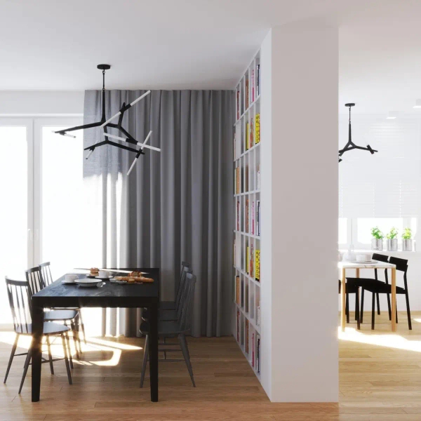 Designerska lampa wisząca Sticks ST-1001-10 black Step salonowa czarna