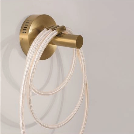 Ścienna LAMPA glamour DEAN LE41384 Luces Exclusivas okrąga OPRAWA kinkiet LED 29,5W 3000K metalowy pierścień ring złoty