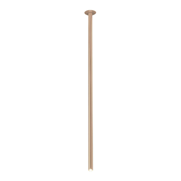 Sypialniana lampa przysufitowa ALHA 9440 Dohar metalowa tuba platynowa