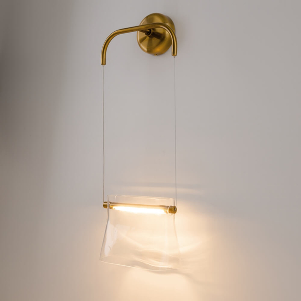 Ścienna lampa Cabaret MOD170WL-L8BS3K1 LED 8W 3000K mosiądz przezroczysty