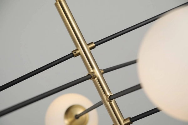 Molekularna lampa wisząca Oviedo nad łóżko złota biała