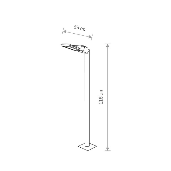 Czarna lampa ogrodowa PATHWAY 9420 LED 24W 3000K słupek IP44
