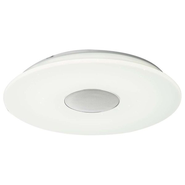 Plafon LAMPA sufitowa NICOLE 41329N Globo okrągła OPRAWA głośnik bluetooth LED RGB 57,5W z efektem gwiazd biała