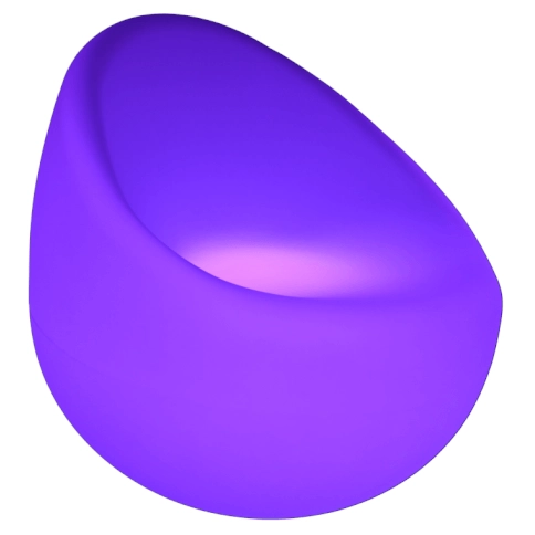 Solarny fotel ogrodowy Party ES-SF002 LED 5W RGBW IP65 biały