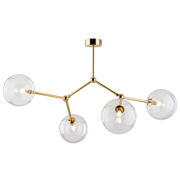 Natynkowa lampa Fairy 10070 bubbles metalowa przezroczysta złota