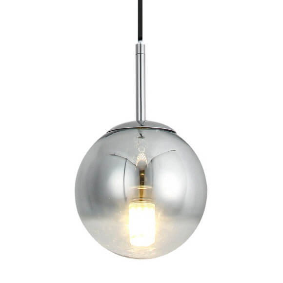 Kulista lampa wisząca Palla LP-2844/1P S CH szklana kula ball chrom