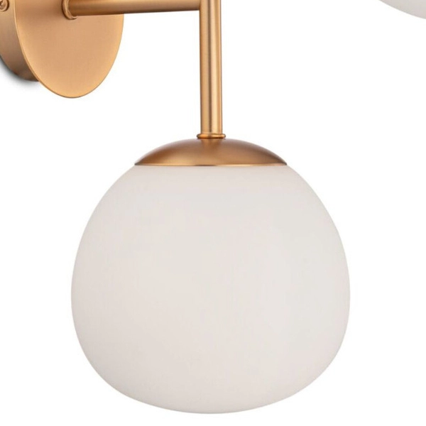 Modernistyczna LAMPA ścienna ERICH MOD221WL-02G Maytoni szklane kule kinkiet mosiądz