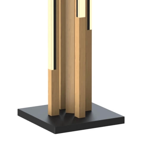 Lampa podłogowa Eliot ML4980-5-3BMT Zumaline LED 21W 3000K drewniana czarna