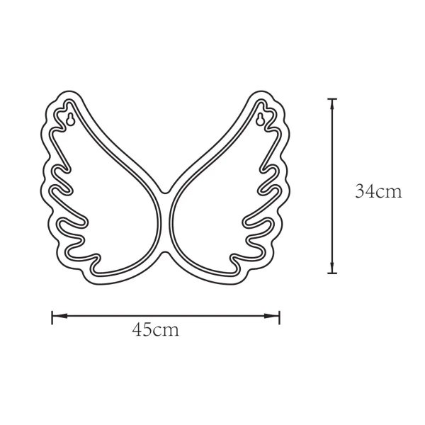 Młodzieżowy lampa ścienna WINGS FM-WN95 NEON niebieski