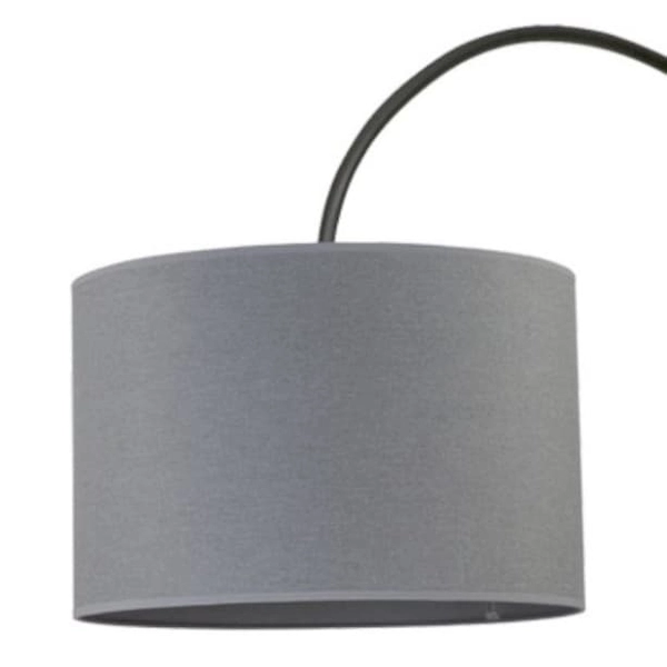 Lampa do salonu podłogowa Alice 6818 Nowodvorski łukowa czarna szara