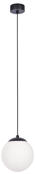 Lampa wisząca Savoy K-4921 szklana kula biała czarna