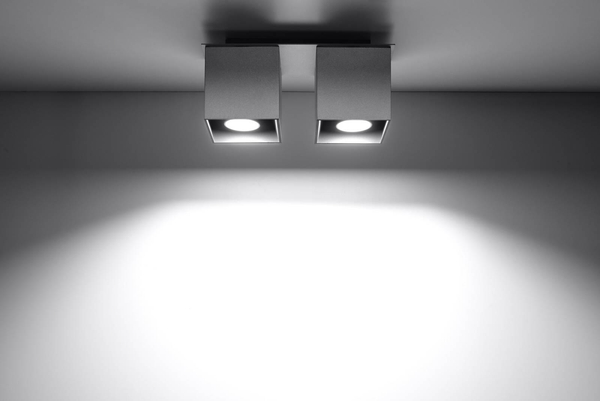 Downlight LAMPA sufitowa SL.0064 metalowa OPRAWA kostki szare OUTLET