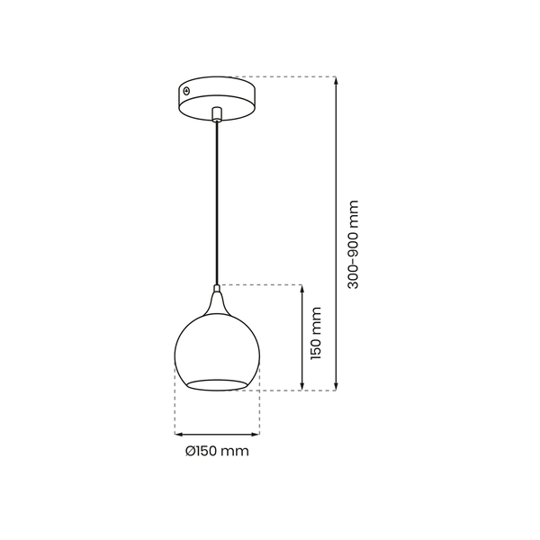 Lampa wisząca Monte MLP8321 kropla przydymiona srebrna