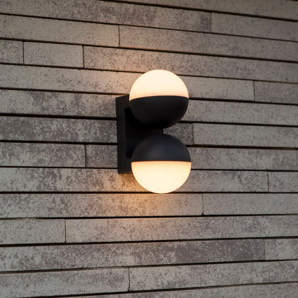 Podwójna lampa zewnętrzna LOOMA 5138003118 LED 7,8W 3000K IP54 biała szara