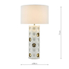 Ceramiczna lampa stołowa Dimple DIM422 Dar Lighting biała złota