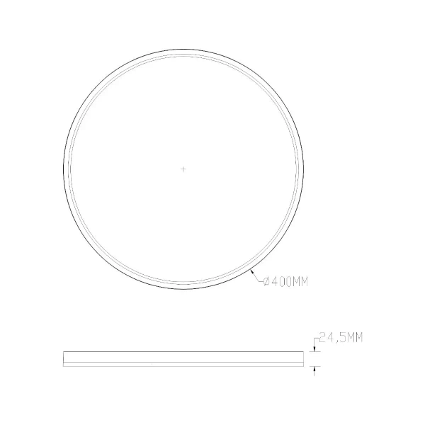 Okrągła sufitowa lampa COLIS MS748400R-BK LED 40W CCT czarna