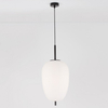 Czarna lampa wisząca Marc LE42720 szklana kula ball do pokoju loftowa