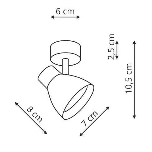 Sufitowa lampa regulowana Dravo LP-9523/1WS WH do sypialni biała