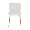 Szykowne krzesło welurowe Odessa S4508 WHITE Richmond Interiors skandynawskie białe