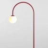 Kulista lampa stołowa Una 1116B15 szklana kula czerwona biała