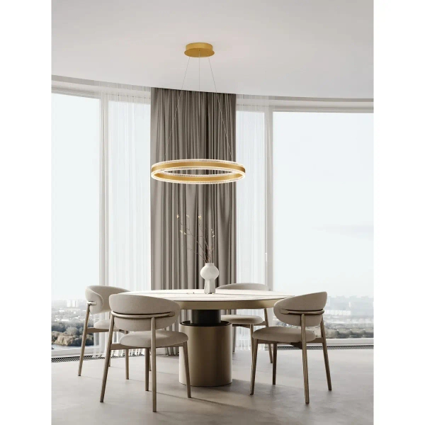Pierścieniowa lampa wisząca DONTERIO LE45398 LED 46W 3000K ring złoty