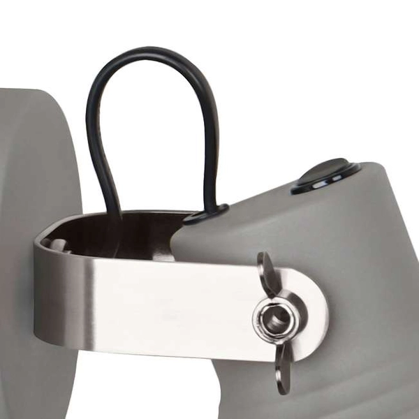 Kinkiet LAMPA ścienna VIDAL MB-HN5213L GR+S.NICK Italux industrialna OPRAWA metalowa reflektorek loft szary