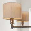 Wielopunktowa lampa wisząca Indara 71345 Endon z abażurkami brąz beżowa