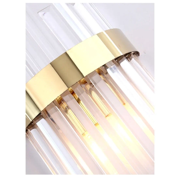 Ścienna lampa glamour Luxor CGLUXORBRASS35 kryształowa mosiądz szczotkowany