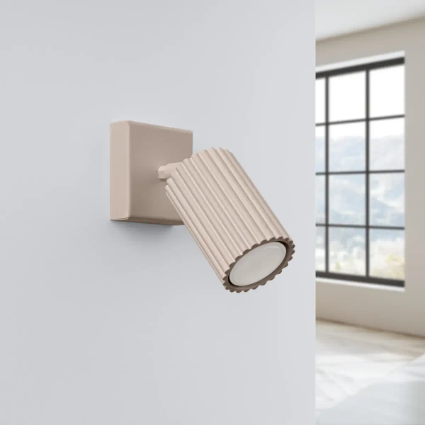 Lampa ścienna z regulacją KARBON SL.1761 tuba ryflowana kaszmirowa