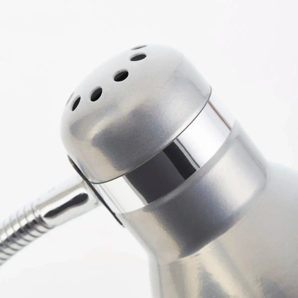 Biurkowa lampka z regulacją Allison 99063/58 na peszlu srebrny