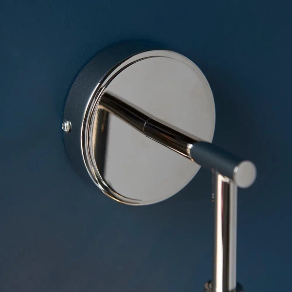 Szklany ścienny kinkiet Allegra 104052 ryflowany nikiel