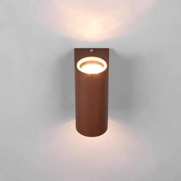 Elewacyjna lampa ścienna ORVIE DL224204260 góra-dół IP44 rdzawa