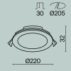 Lampa sufitowa Stockton DL017-6-L18W3-4-6K LED 18W 3000-6000K IP44 biała