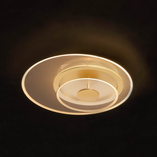 Nasufitowa lampa HUARAL LE44441 LED 29W 3000K okręgi złota przezroczysta