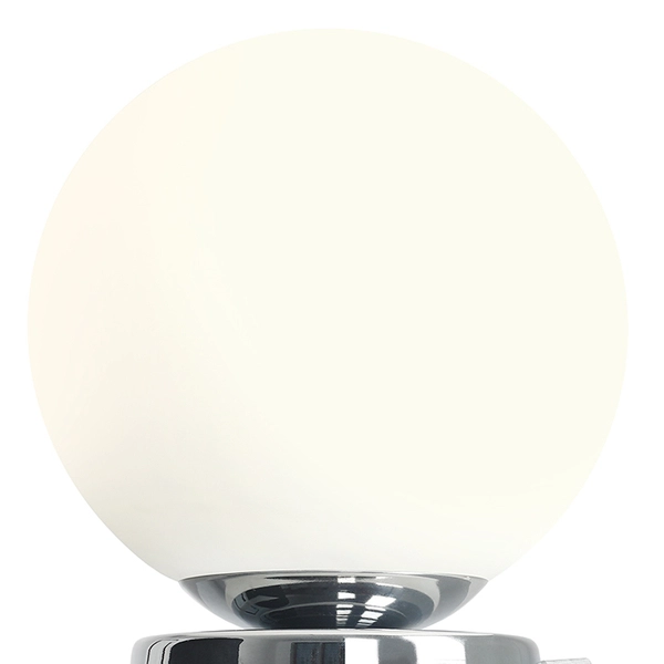 Okrągła lampa stojąca Ball 1076B4_M Aldex na biurko szklana kula chrom
