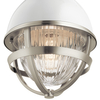 Lampa wisząca kopuła QN-TOLLIS-MP-BN szklana biała nikiel