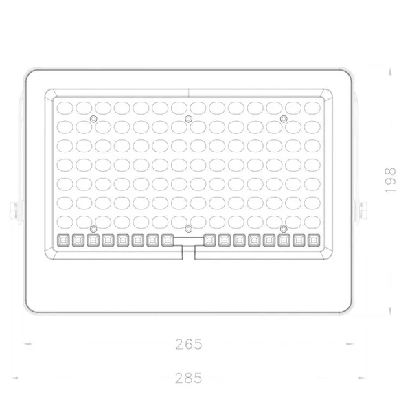 Lampa na taras z pilotem Tiara SLR-21387-300W Italux LED 300W 4000K IP65 szara
