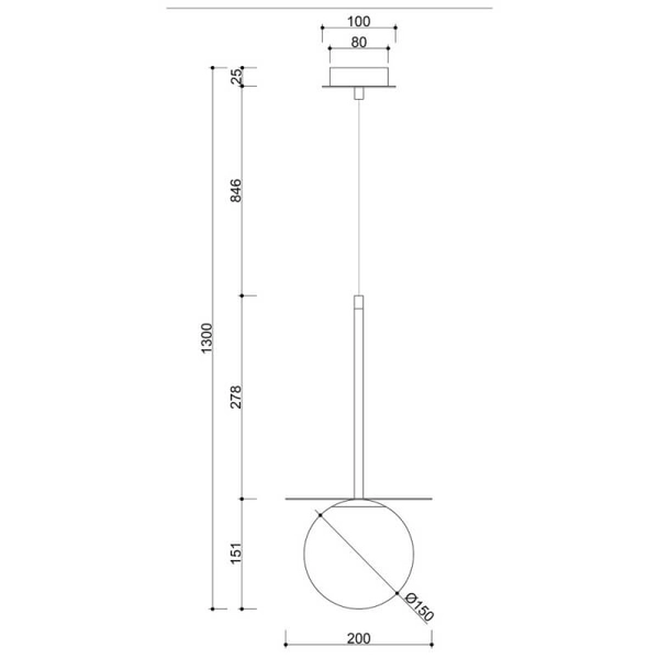 Szklana lampa wisząca Borra BRB131PS0 do łazienki kulista IP44 złota biała