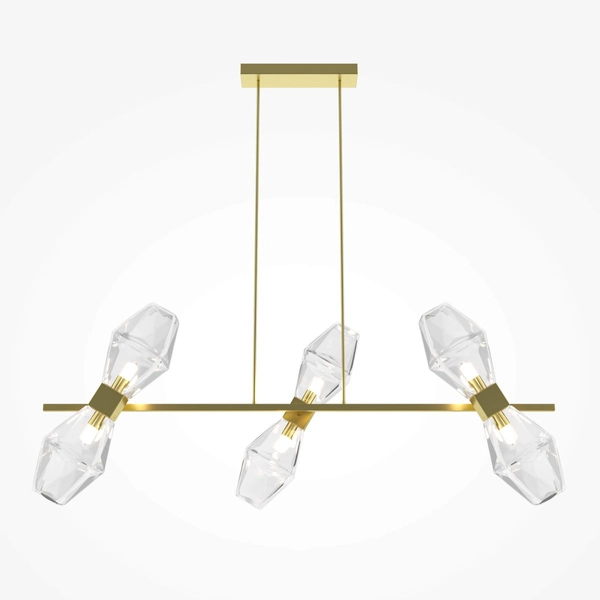Szklana lampa wisząca złota przezroczysta Coctail Time OUTLET