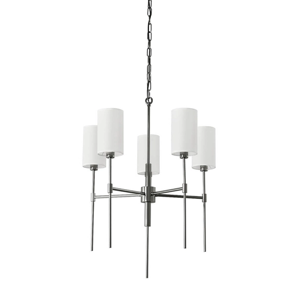 Wisząca lampa abażurowa DARLING ST-9501-5 BLACK czarny biały