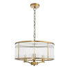 Jadalniana lampa wisząca Evelyn EVE0363 szklana brązowy przezroczysty