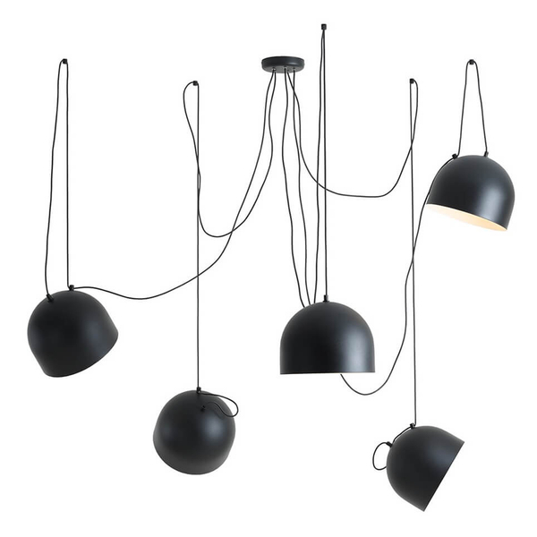 Lampa loftowa wisząca salonowa Noor 1122F1 Aldex nad stół czarna