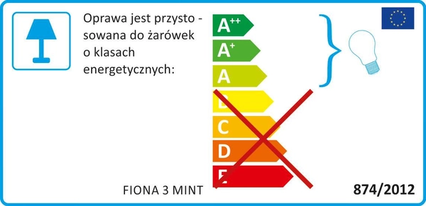 Reflektorowa LAMPA sufitowa FIONA 311078 Polux metalowa OPRAWA regulowany plafon reflektorki retro miętowe