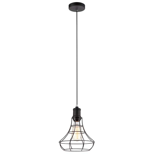 Wisząca LAMPA druciana SYNTHIA MDM2268-1 Italux industrialna OPRAWA metalowa ZWIS klatka czarna