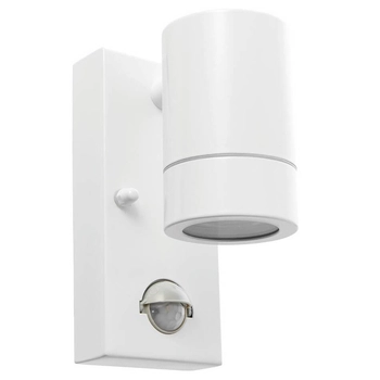 Zewnętrzna lampa ścienna Palin PIR 75442 czujnik ruchu tuba IP44 biała